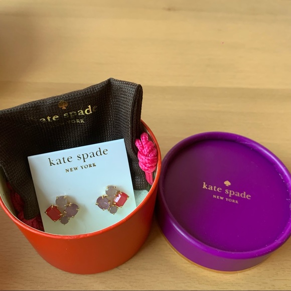 KATE SPADE PINK STONES EARRINGS,  BRAND NEW - Picture 15 of 16